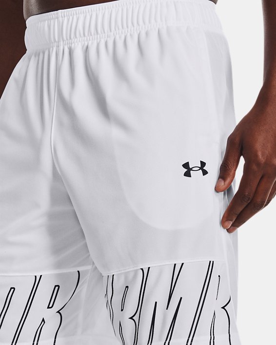 Men's UA Baseline Speed 10" Shorts, White, pdpMainDesktop image number 3